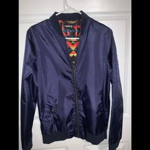 blue bomber jacket !